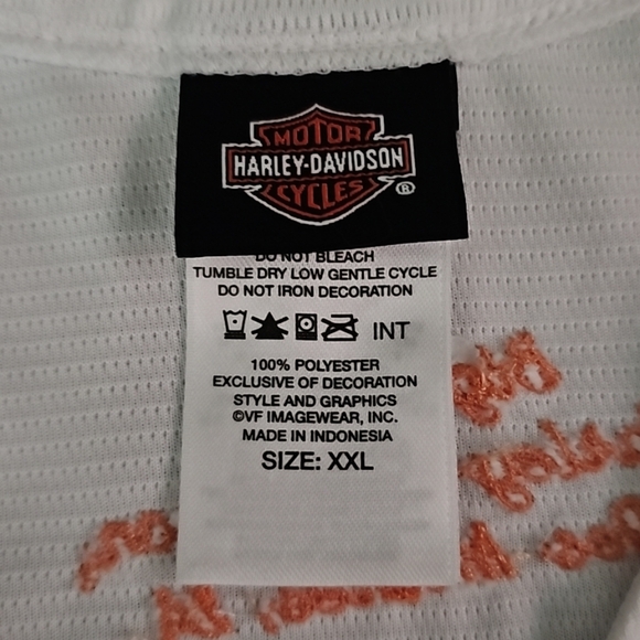 Harley Davidson Women's Big Barn Des Moines Iowa Biker Baseball Jersey Size XXL - Picture 4 of 9